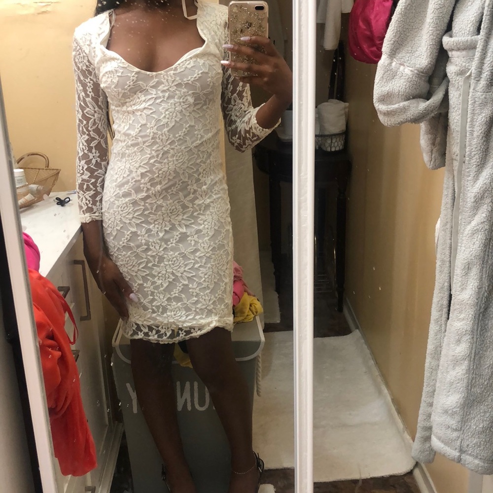 White lace dress